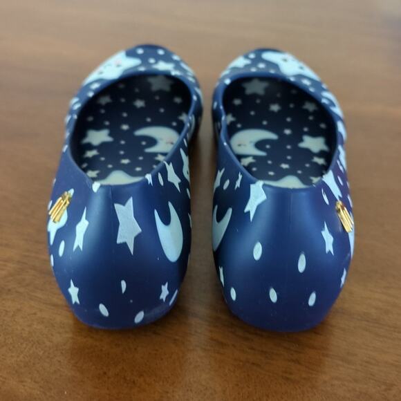 Mini Melissa Mel Ultra girl Sweet Dreams Navy flat kids size 12 NEW - Picture 5 of 8